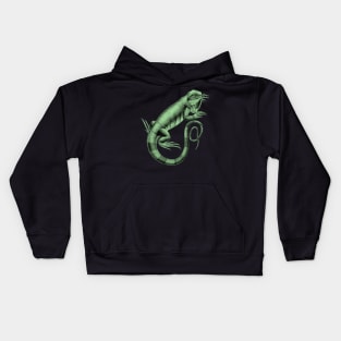 Dramabite Iguana Lizard Reptile Leguan Green Pet Animal Herpetologist Kids Hoodie